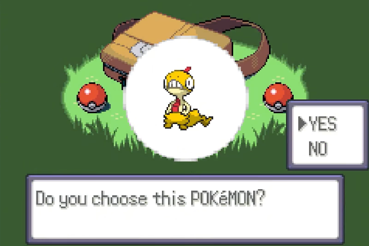 Scraggy displayed in the Pokemon choice confirmation screen